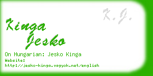 kinga jesko business card